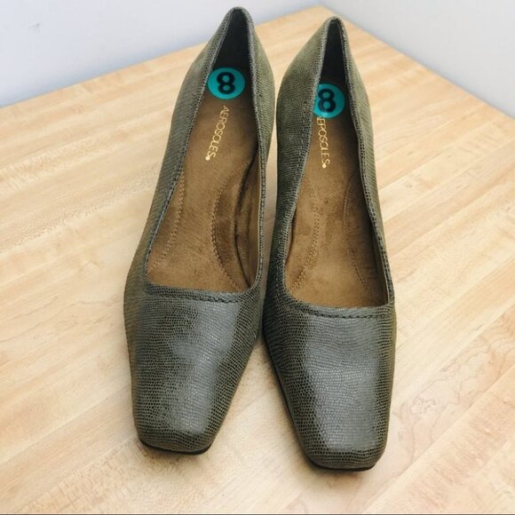 AEROSOLES animal print suede women heels size 8 /  NWOT - Picture 5 of 14